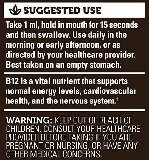 Global Healing B12 Blend, 2500 mcg Organic Sublingual Liquid Vitamin Supplement | 2-in-1 Methylcobalamin and Adenosylcobalamin Blend for Energy, Mood and Heart Health - 60-Day Supply,1 Fl Oz (2-Pack)