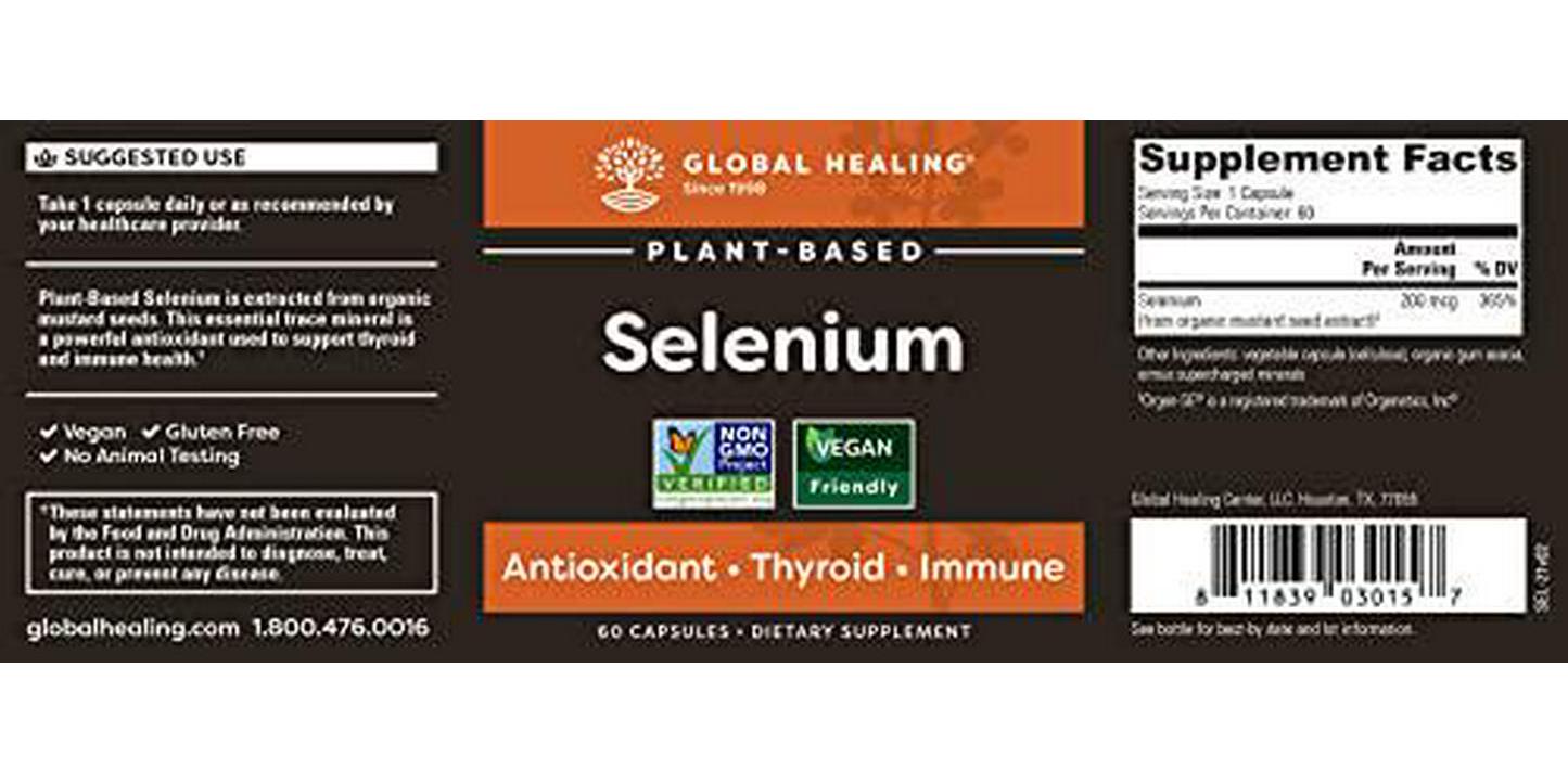 Global Healing Oxy-Powder and Selenium Kit - Natural, Oxygen Based Colon Cleanser of Intestinal Tract and Vegan Antioxidant Supplement for Thyroid Support and Immune System Health - 160 Capsules Total