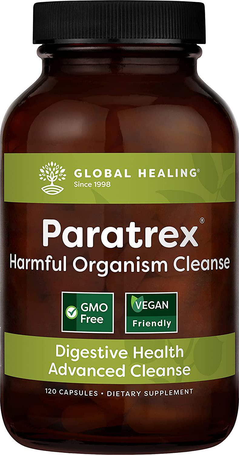 Global Healing Paratrex and Floratrex Kit - Herbal Supplement Detox Of Harmful Organisms For Healthy Cleanse and Probiotic and Prebiotic Blend For Digestive Tract and Normal Digestion - 120 Capsules Total