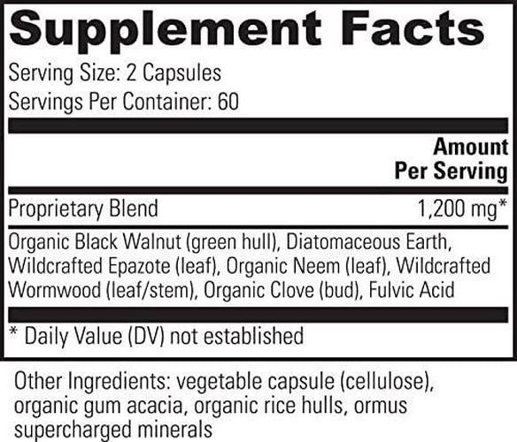 Global Healing Paratrex - Gut Health Cleansing and Advanced Intestinal Detox Support - Natural, Vegan Herbal Supplement Cleanse with Organic Wormwood and Neem and Black Walnut for Adults - 120 Capsules