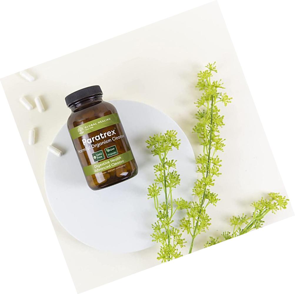 Global Healing Paratrex - Gut Health Cleansing and Intestinal Detox Support - Natural Supplement Cleanse with Organic Wormwood, Black Walnut - 120 Capsules