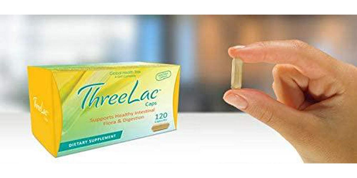 Global Health Trax Threelac Caps Supports Healthy Intestinal Flora and Digestion Dietary Supplement Probiotic 120 Capsules Pack 4