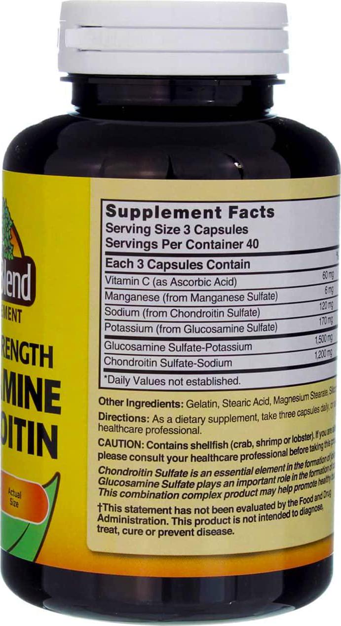 Glucosamine Chondroitin Maximum Strength 120 Capsules by Nature's Blend
