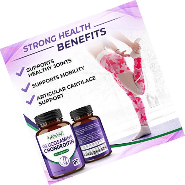 Glucosamine Chondroitin Supplement with MSM for Triple Strength Joint Support, 90 Capsules (30 Day Supply)