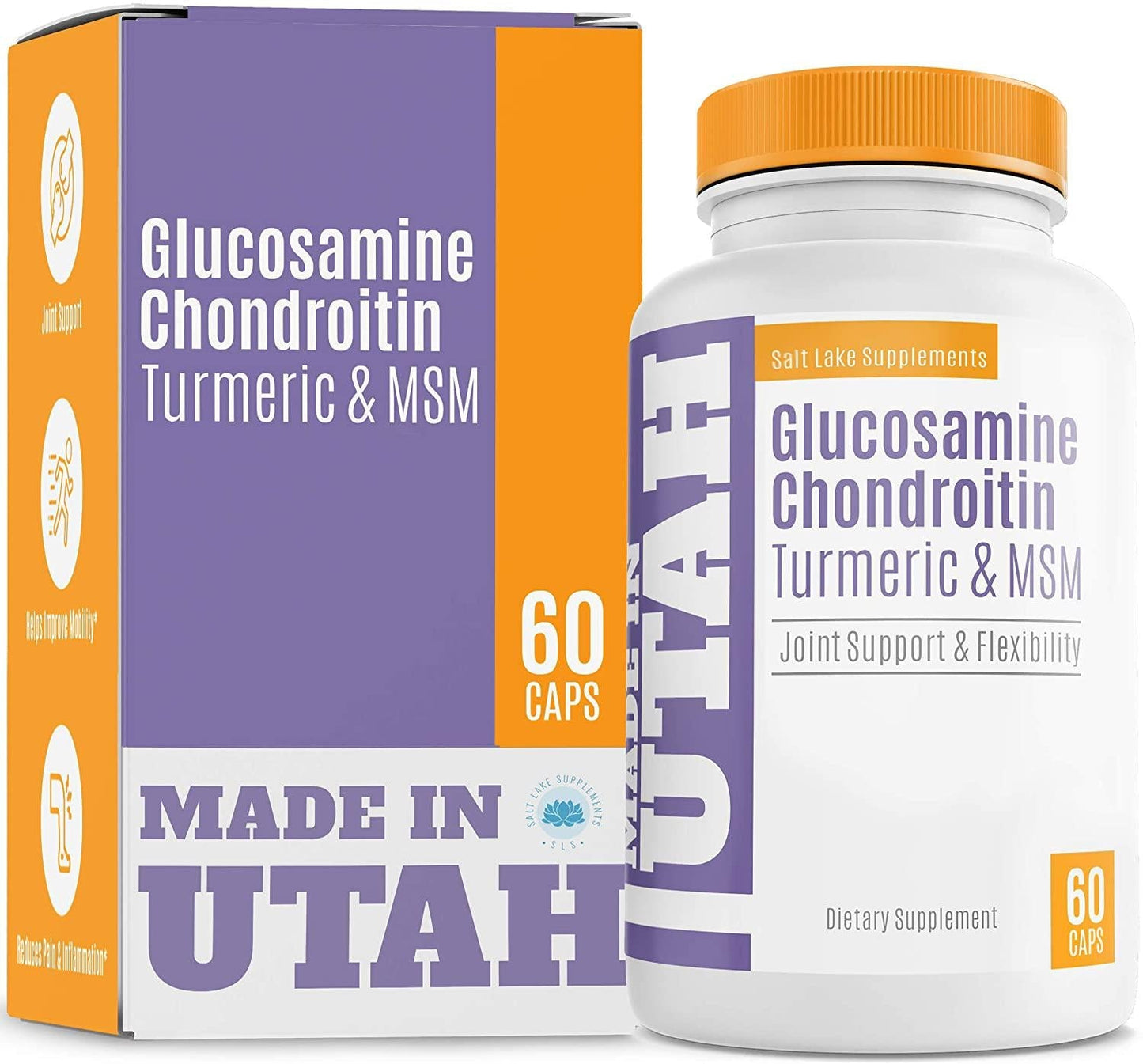 Glucosamine Chondroitin Turmeric MSM - All Natural Joint Support Reduces Aches, Soreness, and Inflammation - Antioxidant-Packed Promotes Healthy Joint Functions