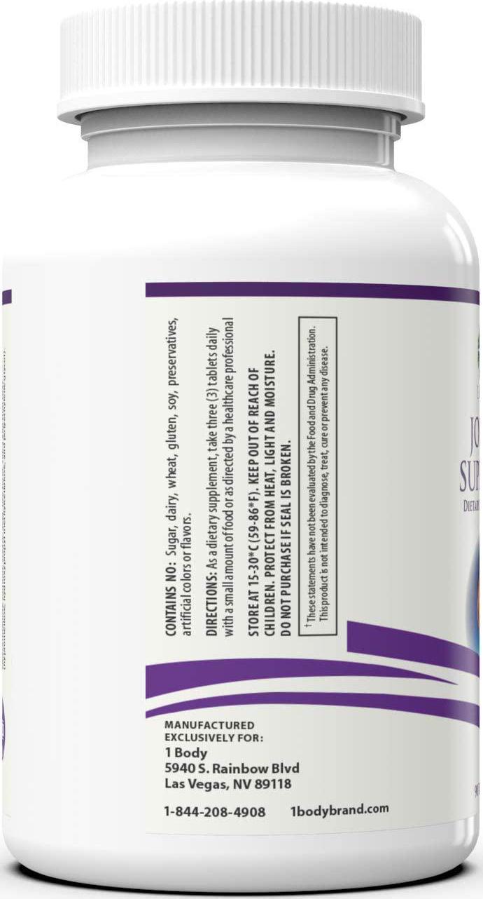 Glucosamine, Chondroitin, MSM - Clinically Proven ApresFlex, Turmeric Curcumin (Curcuma Extract 95% Curcuminoids) and More - Joint Support Supplement for Men and Women