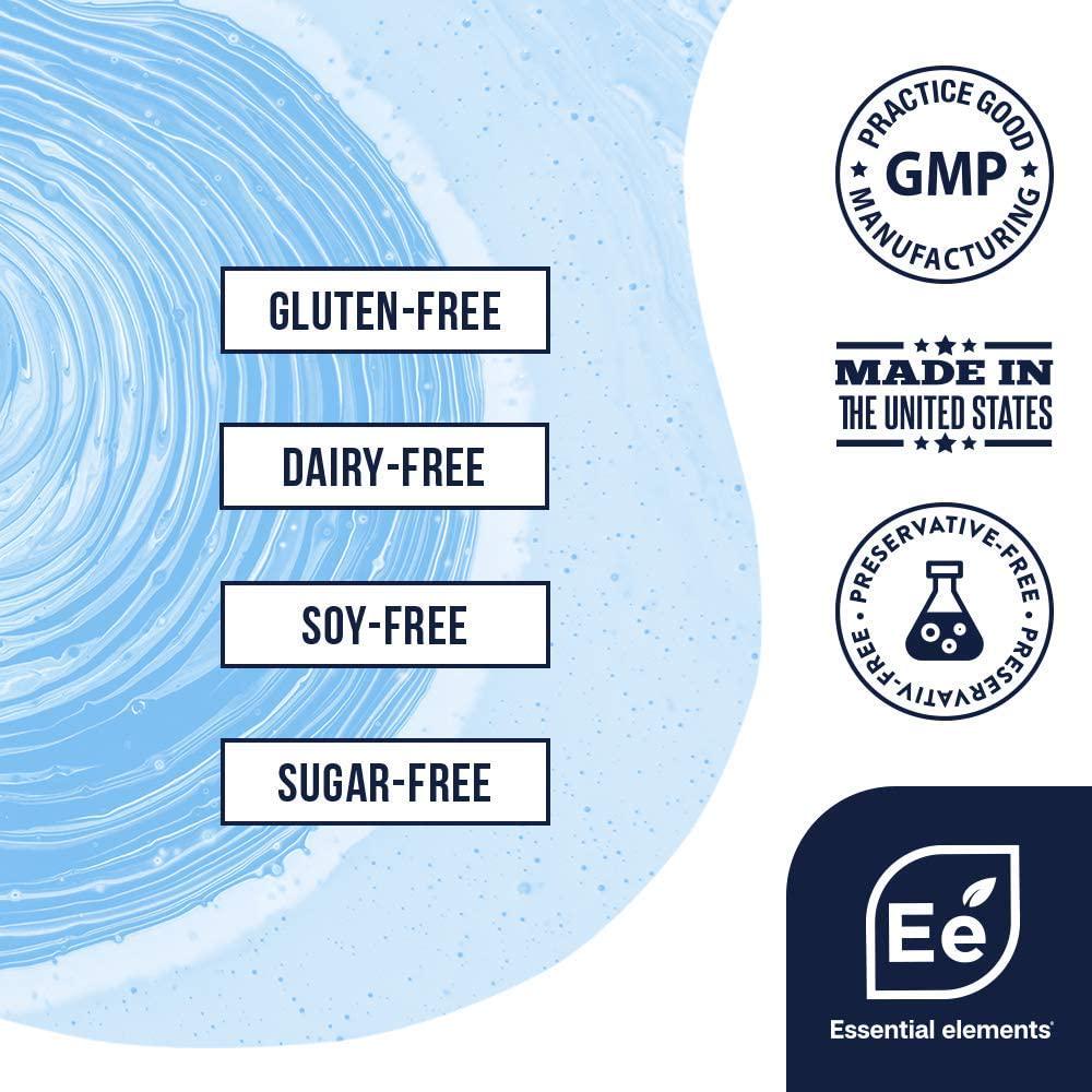 Glucosamine Chondroitin MSM Boswellia Serrata Hyaluronic Acid Supplement - Essential Elements | Joint Support Antioxidant Supplement for Flexibility - 90 Capsules