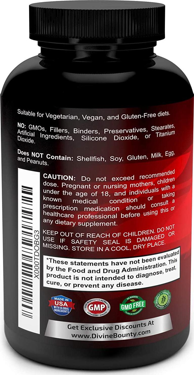 Glucosamine Sulfate Supplement (2000mg per Serving) with MSM - 240 Small Vegetarian Capsules - No Shellfish, GMO's or Harmful Additives