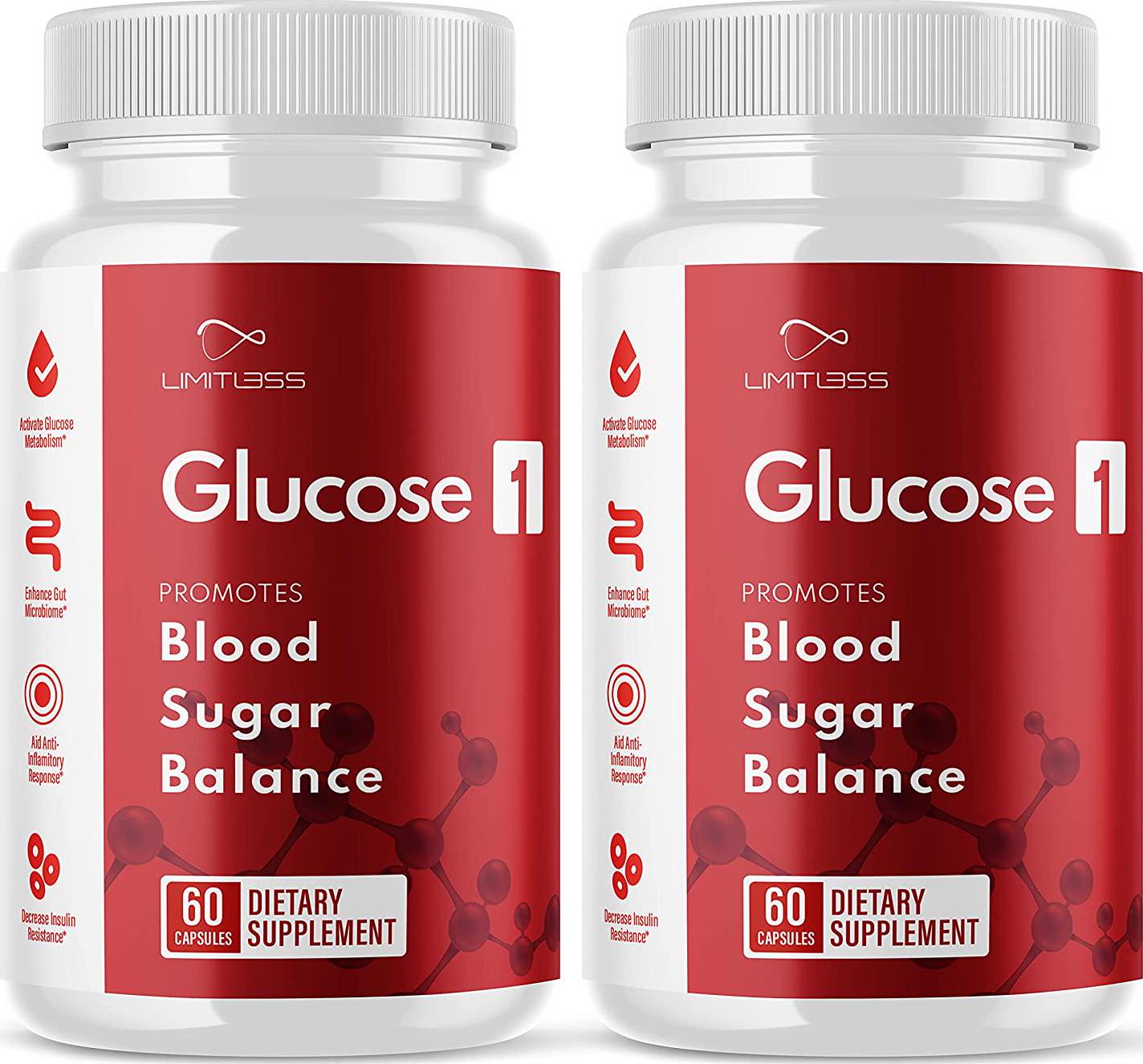 Glucose 1 Blood Sugar Balance Pills Glucose1 for Healthy Blood Sugar Levels Supplement (2 Pack)