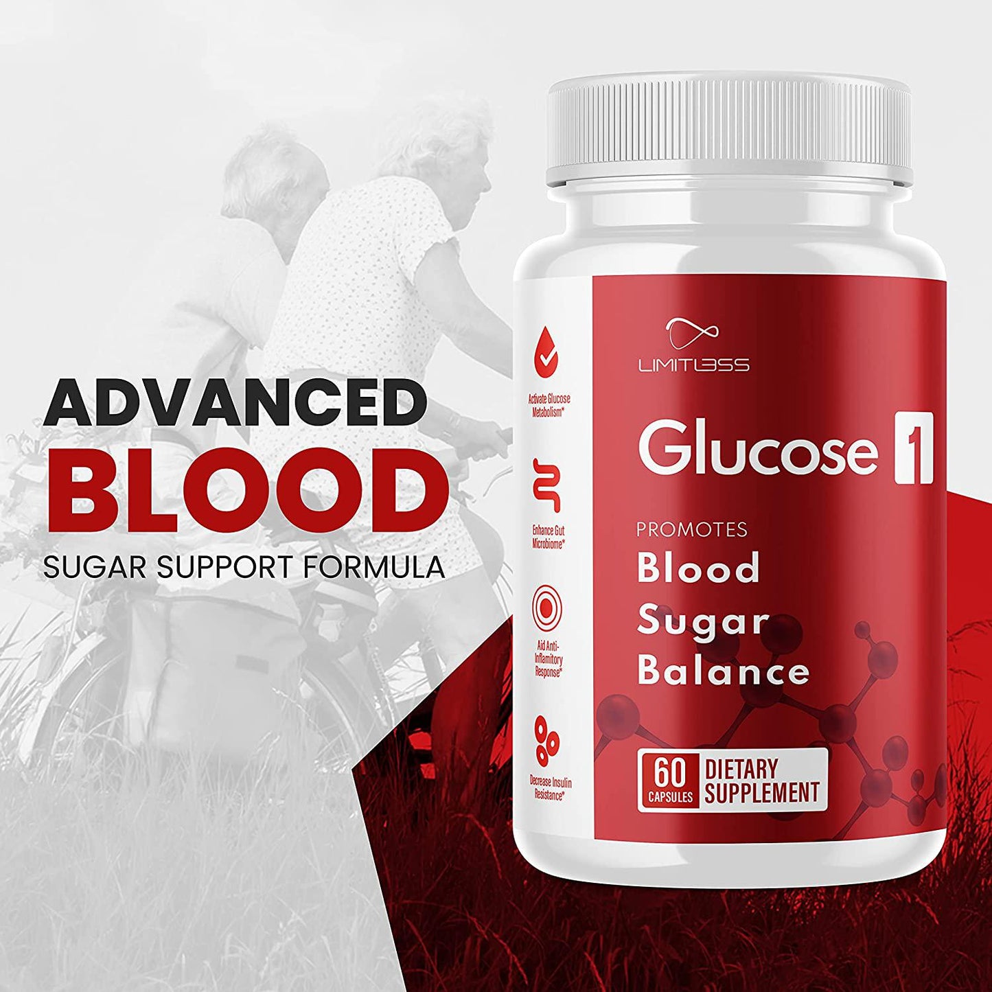 Glucose 1 Blood Sugar Balance Pills Glucose1 for Healthy Blood Sugar Levels Supplement (2 Pack)