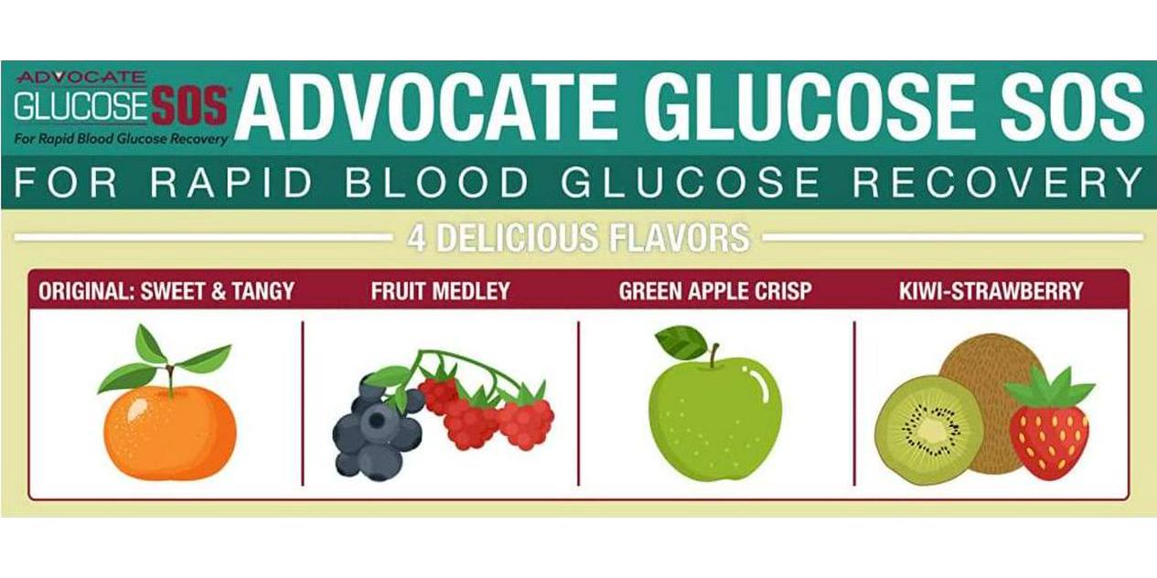 Glucose SOS Glucose Powder for Low Blood Sugar - Fast-Absorption Glucose to Support Blood Sugar Levels - Natural Powder Packets - Instantly Dissolves - No Water Needed - Green Apple Crisp - 6 Packets