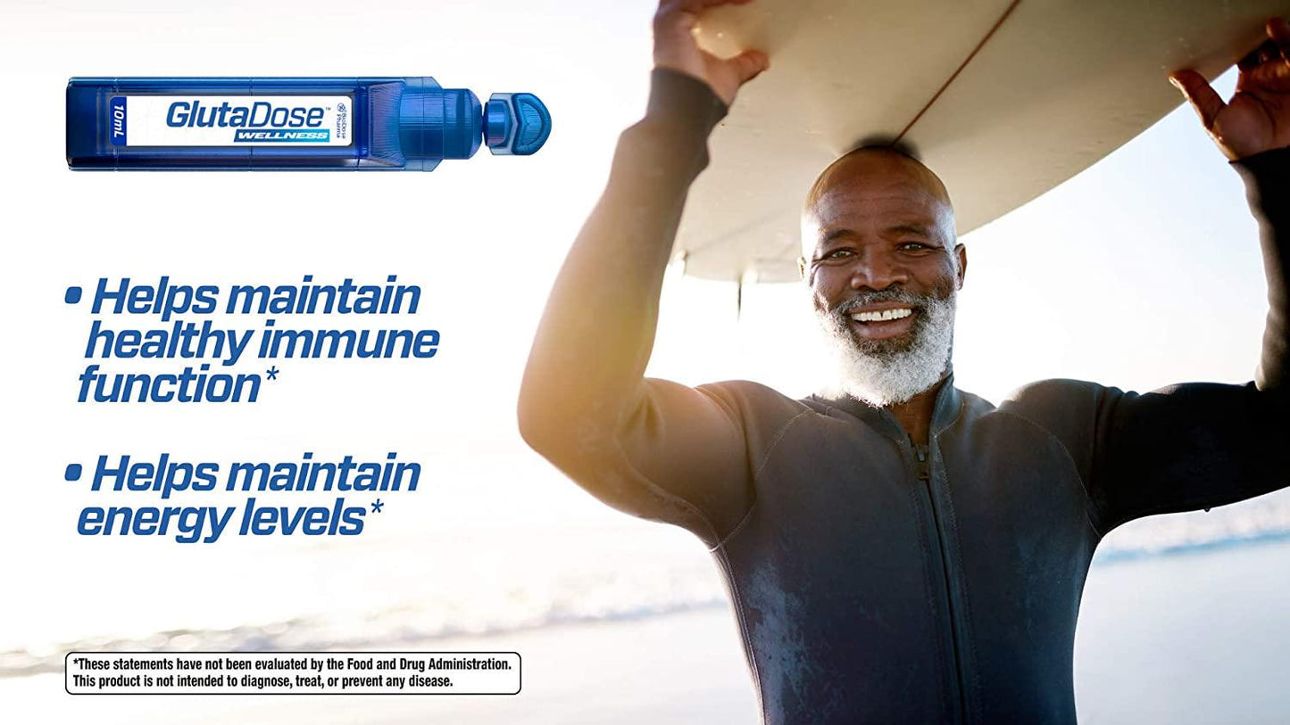 GlutaDose - GLUTATHIONE Plus Vitamin C and Zinc (60 Doses) - Antioxidant Formula - Enjoy Individual Liquid Doses - Made in USA