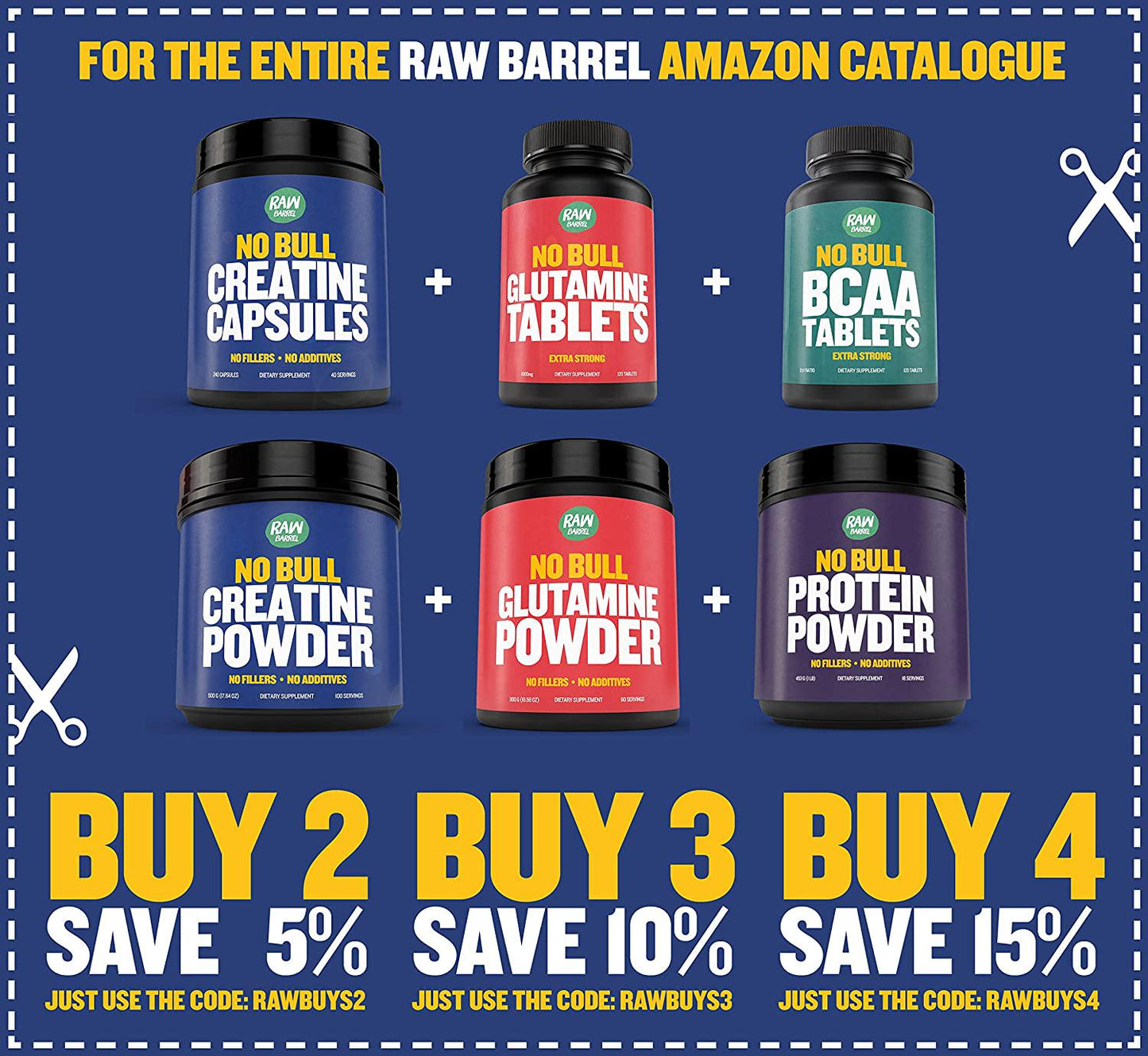 Glutamine Tablets - Pure, Non GMO, with Natural Ingredients, Soy and Caffeine Free - 120 L-Glutamine Pills at 1000mg - Amino Acid Supplement - by Raw Barrel