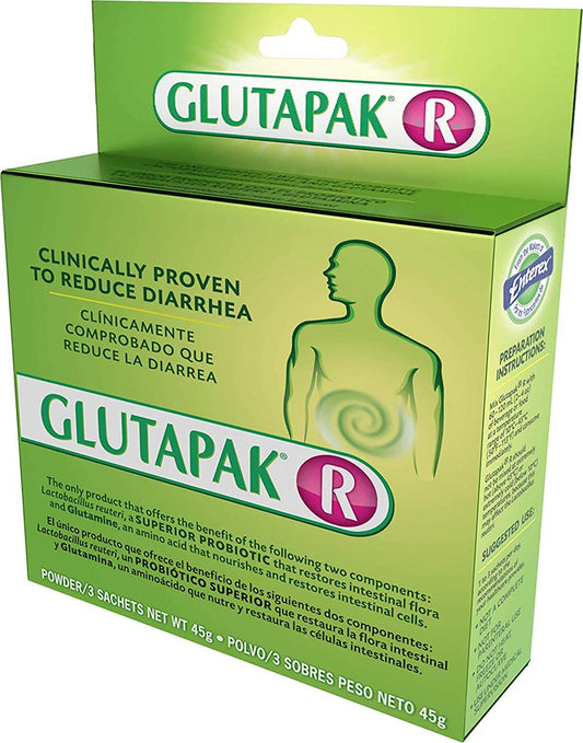 Glutapak R Probiotic with Glutamine Powder, 3 (15g) Packets