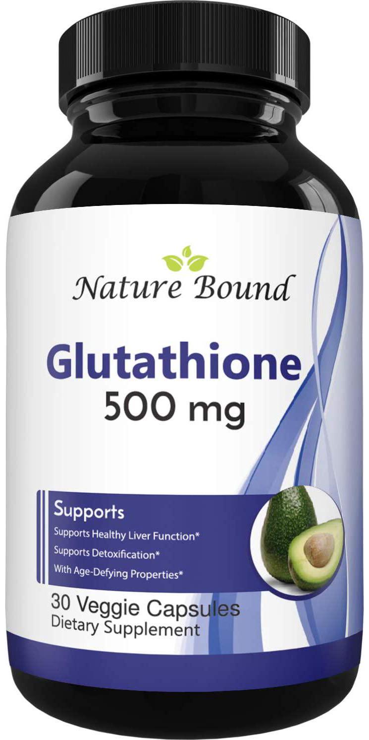 Glutathione Skin Whitening Pills for Men and Women - Pure GSH Supplement 500 mg with Natural Milk Thistle Extract Silymarin - Antioxidant Support ALA - Boost Immune System by Nature Bound