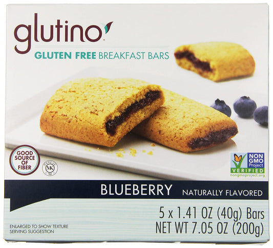 Gluten Free by Glutino Breakfast Bars, Blueberry, 1.41 oz ( 5 Bars )