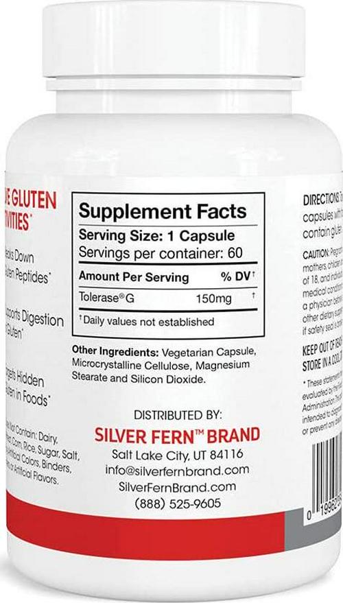 Gluten Relief with Tolerase G - 2 Bottles - 60 Capsules Each - Digestive Enzyme Made Specifically to Break Down and Digest Gluten Protein