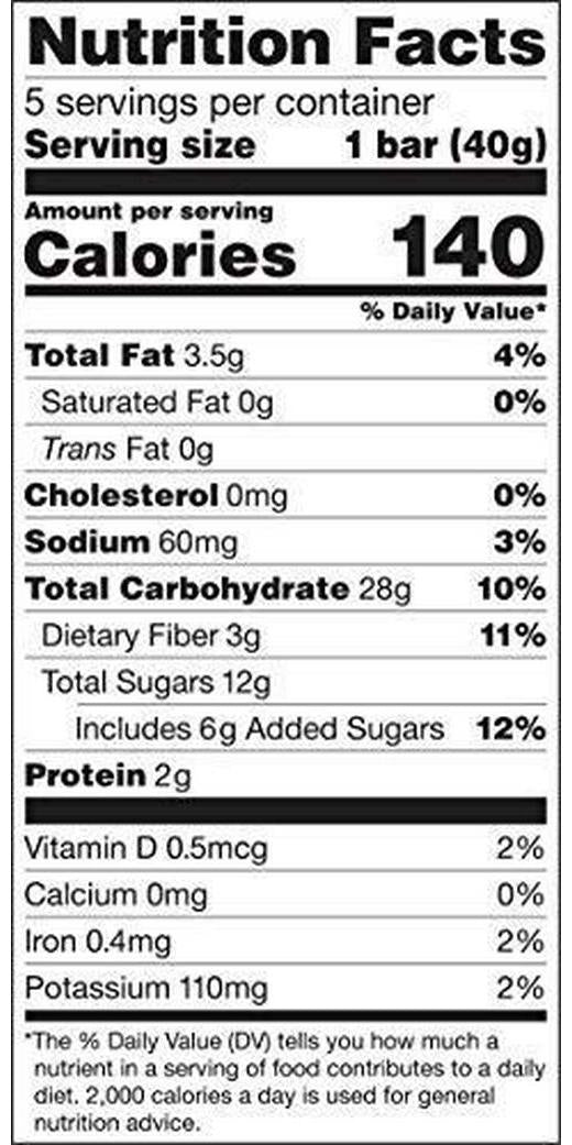 Glutino Gluten Free Oven Baked Bar, Apple Cinnamon, Naturally Flavored, 5 ct