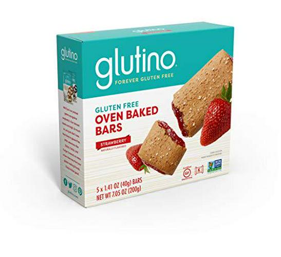 Glutino Gluten Free Oven Baked Bar, Strawberry, Naturally Flavored, 5 ct