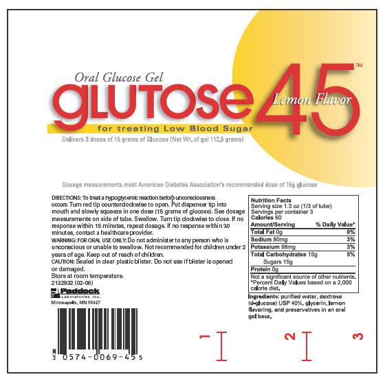 Glutose 45 Oral Glucose Gel - Lemon Flavor - 1 ct.