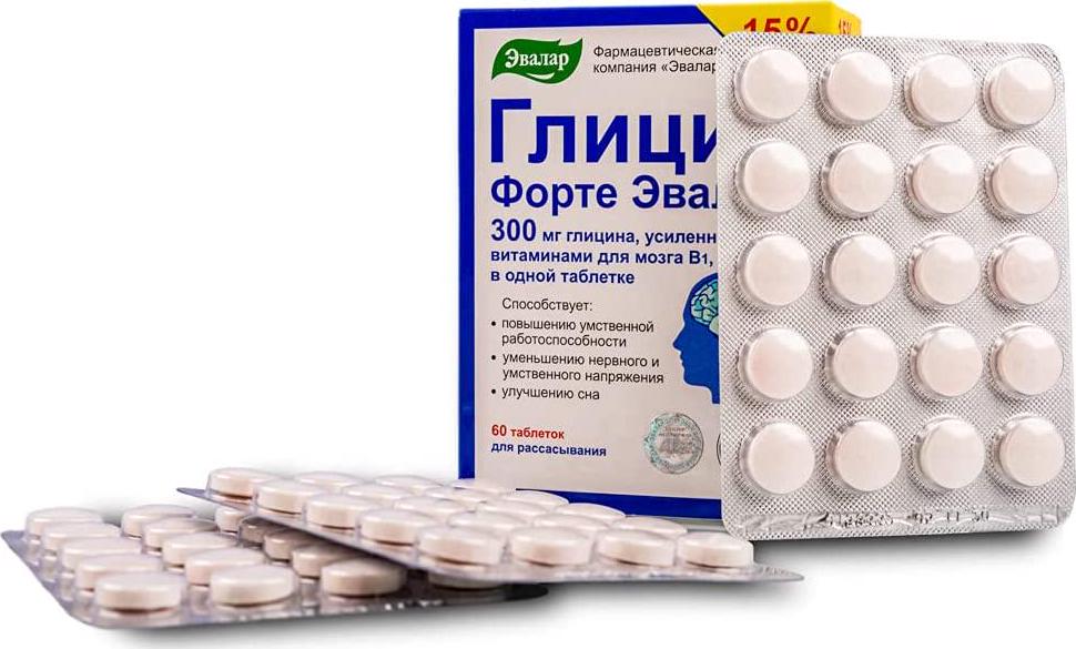 Glycine Forte Evalar 60 Tabs Глицин Форте Эвалар