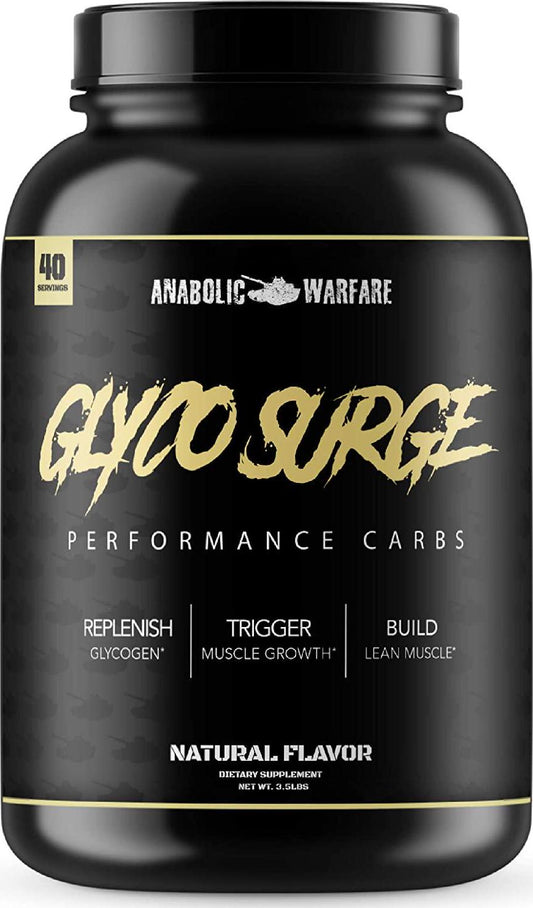 Glyco Surge Glycogen Supplement by Anabolic Warfare – Performance Carbs to Help Lean Muscle Growth, Post Workout Recovery and Endurance* (Natural – 30 Servings)