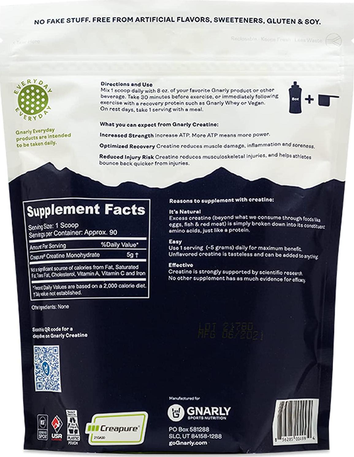 Gnarly Nutrition, Creatine, Unflavored