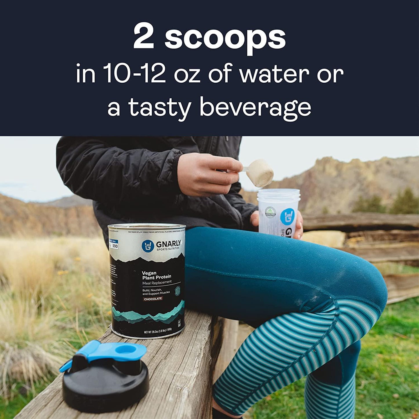 Gnarly Nutrition, Meal Replacement Vegan Protein Blend from Pea, Chia and Cranberry for Muscle Development, Vanilla, 16 Servings