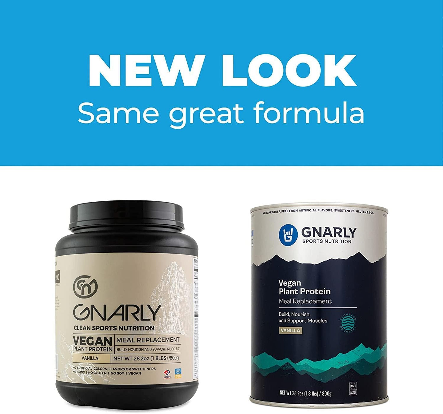 Gnarly Nutrition, Meal Replacement Vegan Protein Blend from Pea, Chia and Cranberry for Muscle Development, Vanilla, 16 Servings