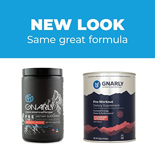 Gnarly Nutrition, Preworkout, Natural Energy Boost with Beta-Alanine, Citrulline Malate, Strawberry Lemonade, 14.82 Oz (30 Servings)