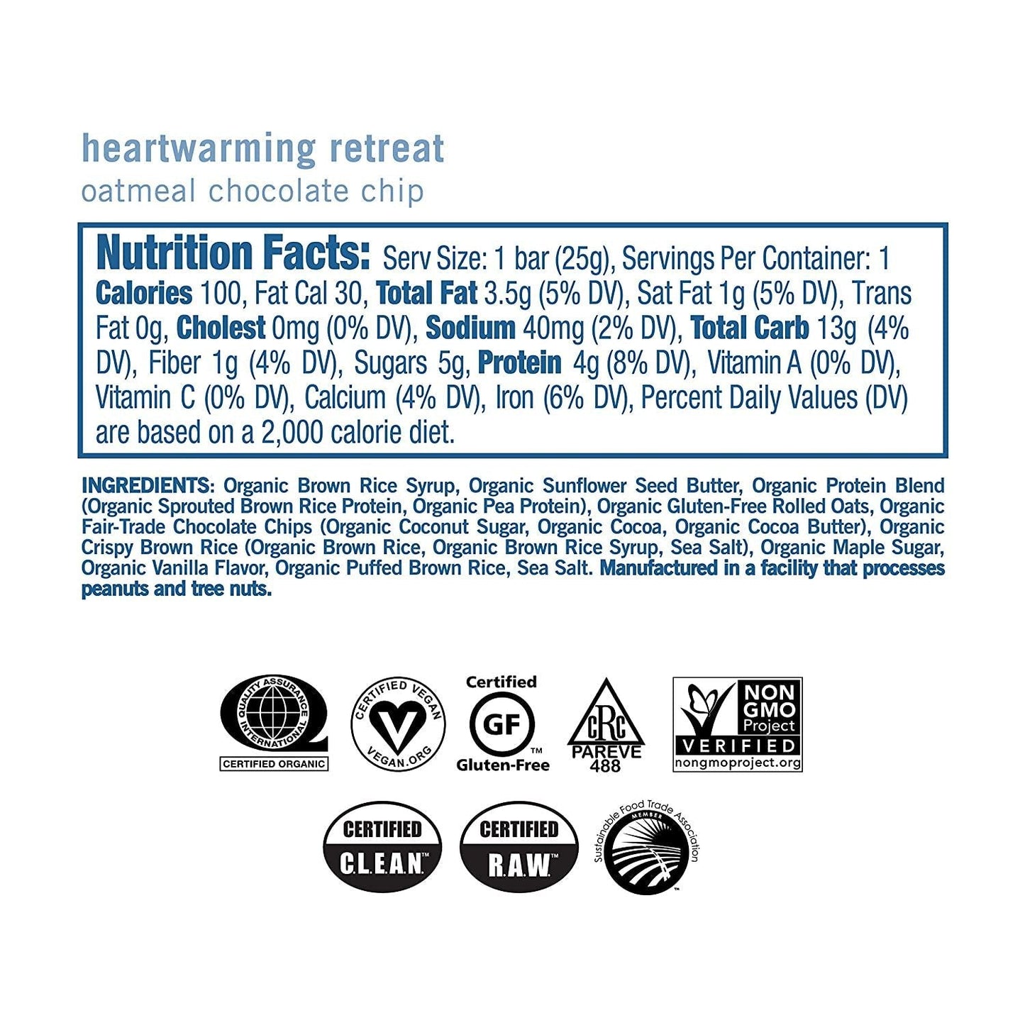 GoMacro MacroBar Mini Organic Vegan Snack Bars - Oatmeal Chocolate Chip (0.90 Ounce Bars, 24 Count)