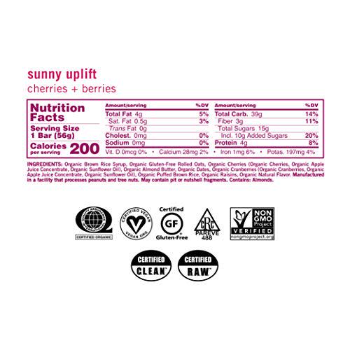 GoMacro MacroBar Organic Vegan Snack Bars - Cherries + Berries (2.0 Ounce Bars, 12 Count) and Macrobar Organic Vegan Protein Bars - Blueberry + Cashew Butter (2.3 Ounce Bars, 12 Count)