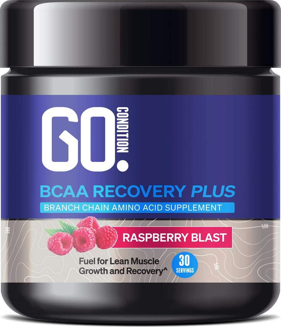 Go Condition BCAA Recovery Plus | 2:1:1 BCAA Powder | Sugar Free, Zero Carbs, Zero Calorie Branched Chain Amino Acids Supplement | Essential Amino Acids for Post Workout Recovery | 30 Servings