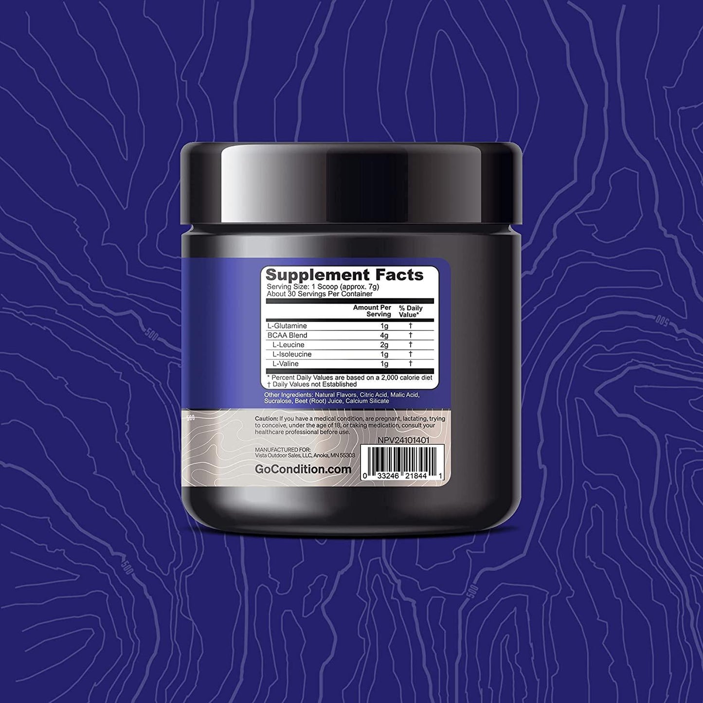 Go Condition BCAA Recovery Plus | 2:1:1 BCAA Powder | Sugar Free, Zero Carbs, Zero Calorie Branched Chain Amino Acids Supplement | Essential Amino Acids for Post Workout Recovery | 30 Servings