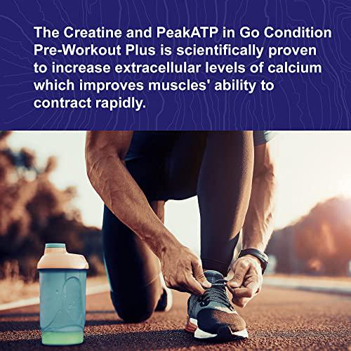 Go Condition Pre Workout Plus - Raspberry Blast | Pre Workout with Creatine | Keto Pre Workout | All Natural Pre Workout | Sugar Free Pre Workout with 150mg Caffeine and Peak ATP Powder | 24 Servings