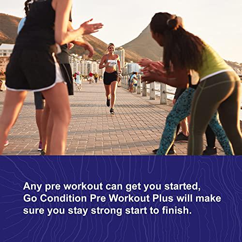 Go Condition Pre Workout Plus - Raspberry Blast | Pre Workout with Creatine | Keto Pre Workout | All Natural Pre Workout | Sugar Free Pre Workout with 150mg Caffeine and Peak ATP Powder | 24 Servings