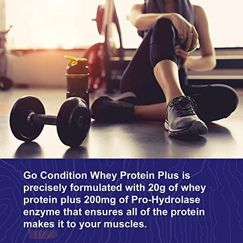 Go Condition Protein Powder Plus | Whey Protein Powder with 20g of Protein | Low Carb Protein Powder | Sugar Free Protein Powder | Easy to Digest Protein Powder | Cookies and Cream Flavor | 24 Servings