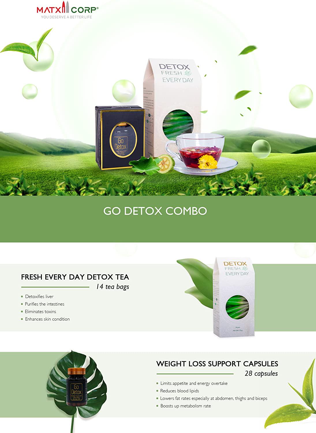 Go Detox and Detox Fresh Everyday - Natural Herbal Tea Weight Loss