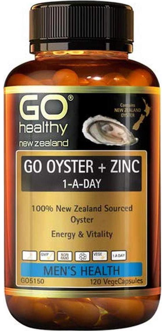 Go Healthy GO Oyster Plus Zinc 1-A-Day Capsules, 120 count, White