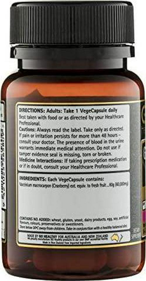 Go Healthy Go Cranberry 60, 000 1-A-Day 30 Vege caps, 30 count