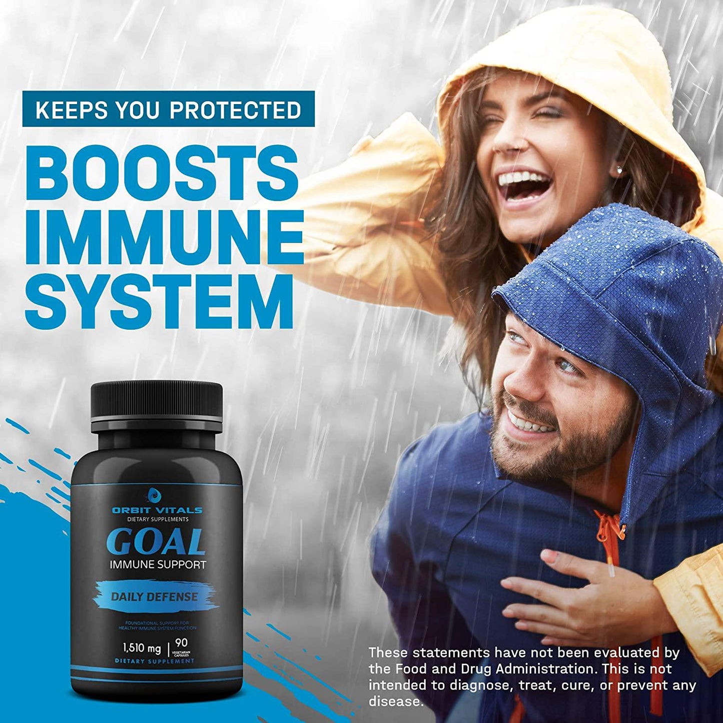 Goal Immune Support with Vitamin D, Vitamin C, Calcium, Elderberry and Zinc Capsules, 1510 Mg - Orbit Vitals