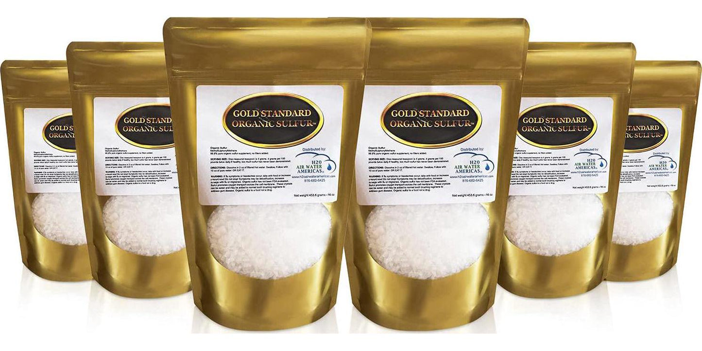 Gold Standard Organic Sulfur Crystals 6lb - 99.9% Pure MSM Crystals - Largest Granular Flakes Available! 3rd Party Tested **Same Day Priority Shipping**