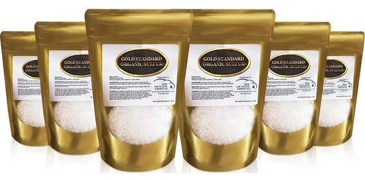 Gold Standard Organic Sulfur Crystals 6lb - 99.9% Pure MSM Crystals - Largest Granular Flakes Available! 3rd Party Tested **Same Day Priority Shipping**