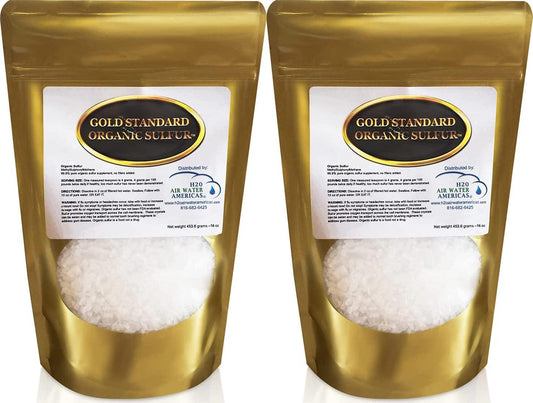 Gold Standard Organic Sulfur Crystals 2lb - 99.9% Pure MSM Crystals - Largest Granular Flakes Available - 3rd Party Tested
