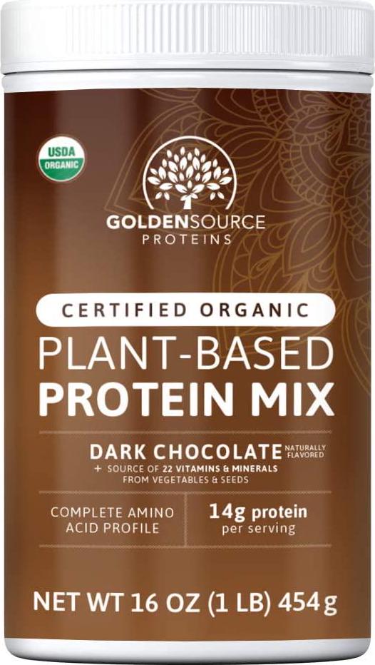 GoldenSource Proteins Organic Plant-Based Protein, Chocolate, 1 Pound