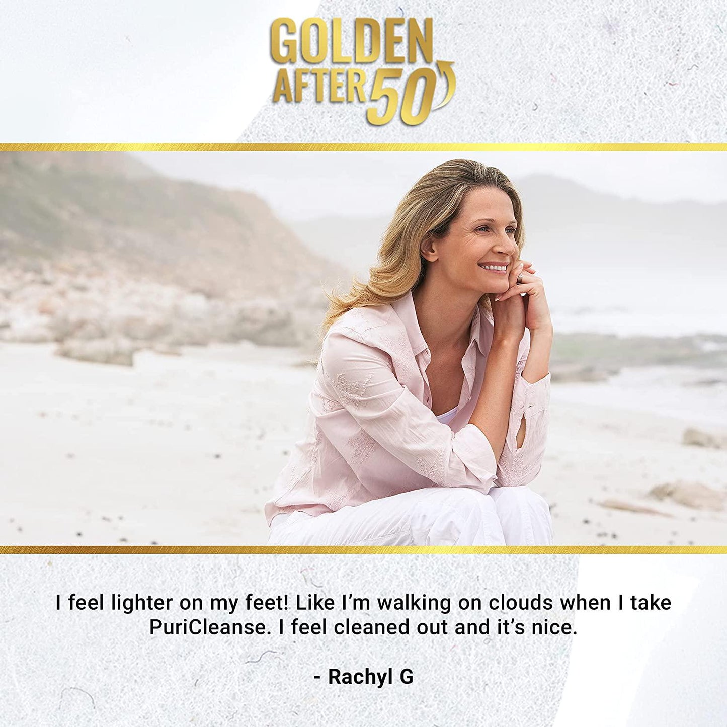 Golden After 50 PuriCleanse - Detox and Colon Cleanse Support - 60 Vegetarian Capsules, 1040mg - with Probiotics, Senna Leaf, and Psyllium Husk - for Gut Cleanse and Bloating Relief for Men and Women