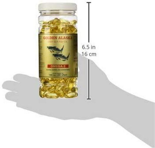 Golden Alaska Deep Sea Fish Oil Omega-3, 1000 Mg, 200 Capsules