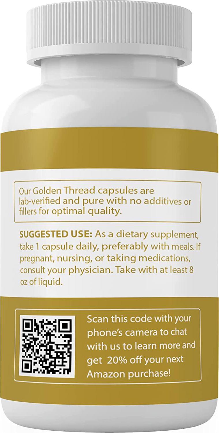 Golden Thread (100 Capsules) Chinese Coptis, Soothing Supplement*