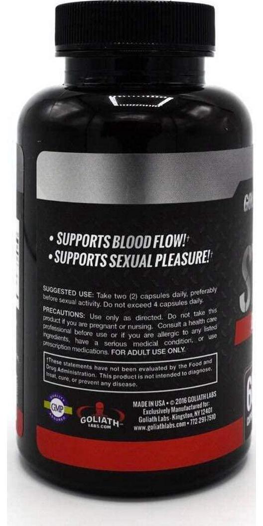 Goliath Labs - Men's Test Booster and Natural Stamina Enhancing Energy Pills All Natural Endurance and Strength Gainer (60 Vegetarian Capsules) - Made in USA