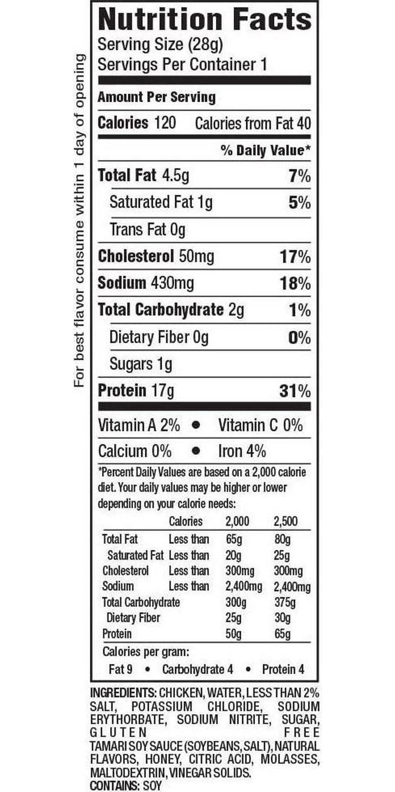 Gone Rogue High Protein Teriyaki Chicken Chips, Low Carb, Gluten Free, Keto Friendly Snacks, 4 pack